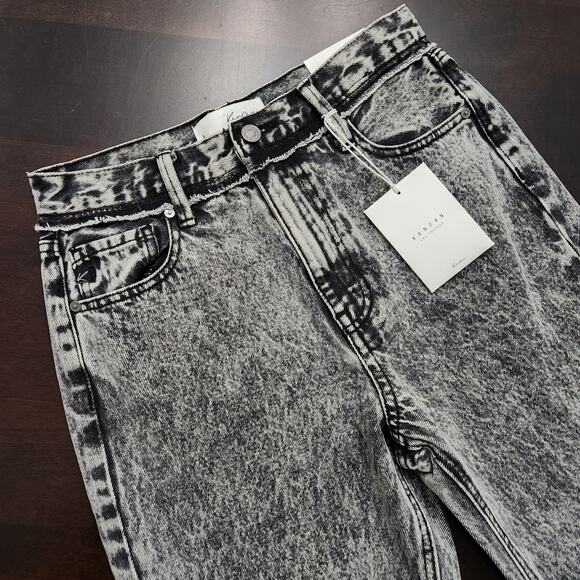 NWT KanCan Sydney Ultra High Rise Grey Acid Wash Jeans Size 25 - Picture 2 of 6